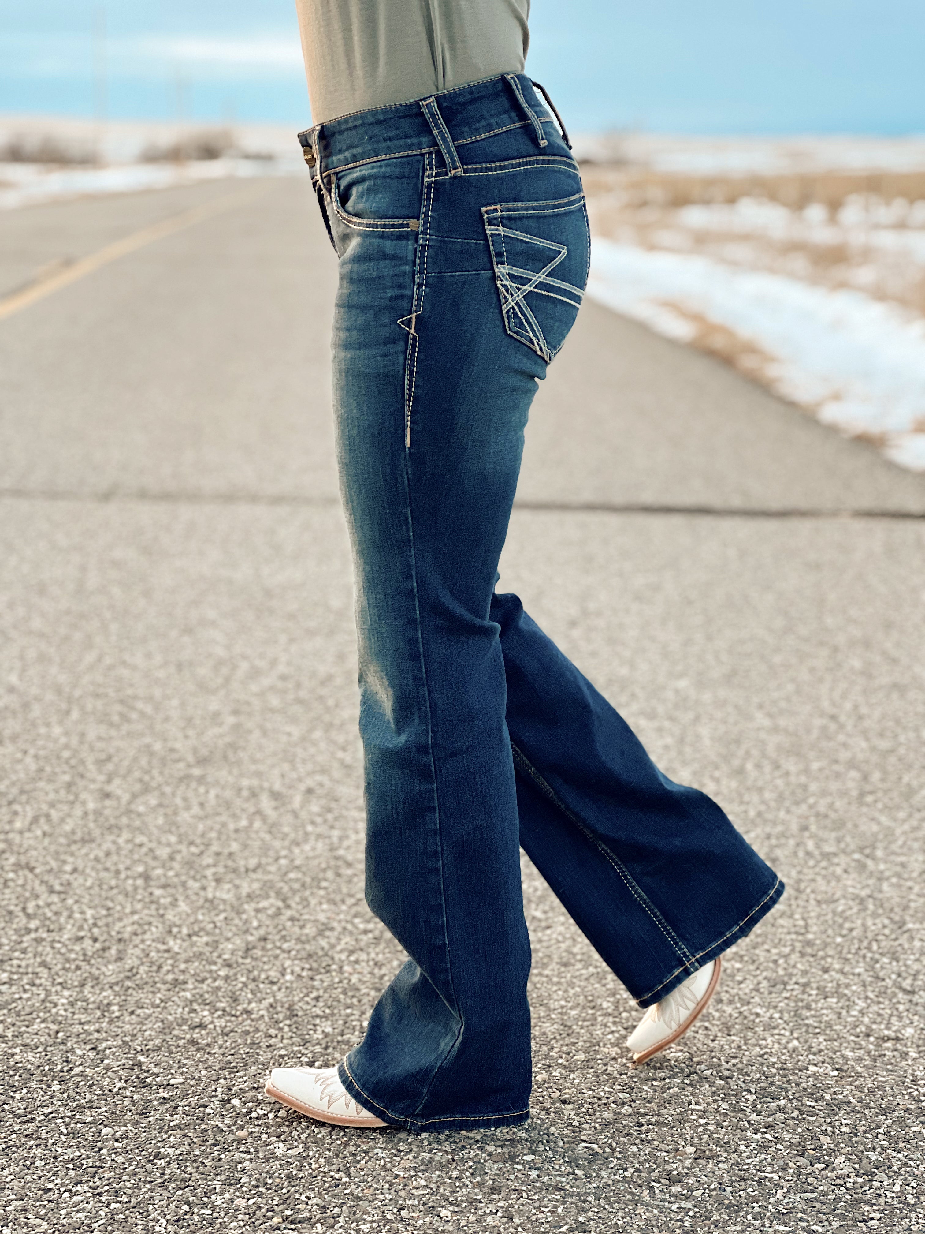 The Sideways Mid Rise Bootcut Jean – Follow Your Arrow Montana