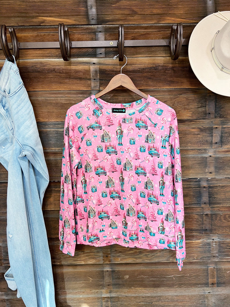 The Festive Pink Holiday Top