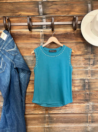 Teal Studded Tank