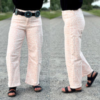 The Blush Leopard Crop Denim Jean