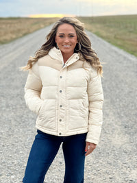 The Frontier Puffer Jacket in Irish Cream