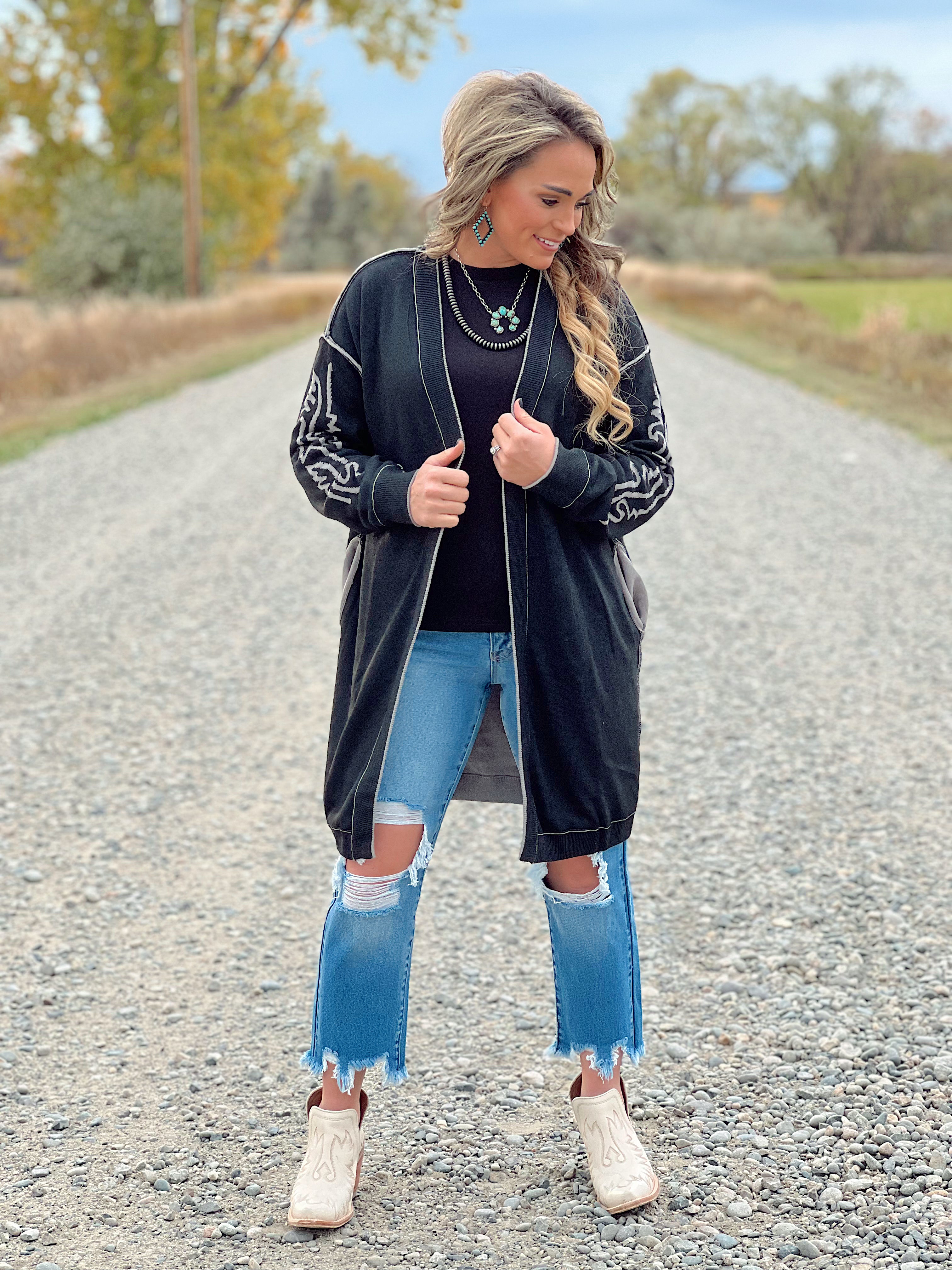 The Boot Stitch Reversible Cardigan – Follow Your Arrow Montana