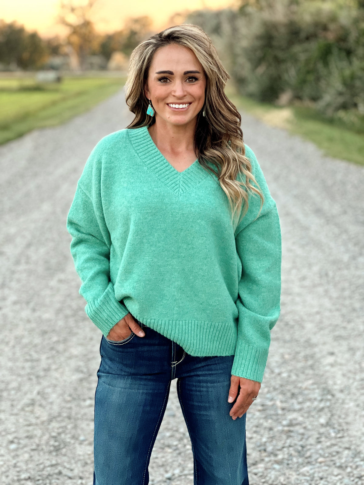 The Bellevue Sweater in Green