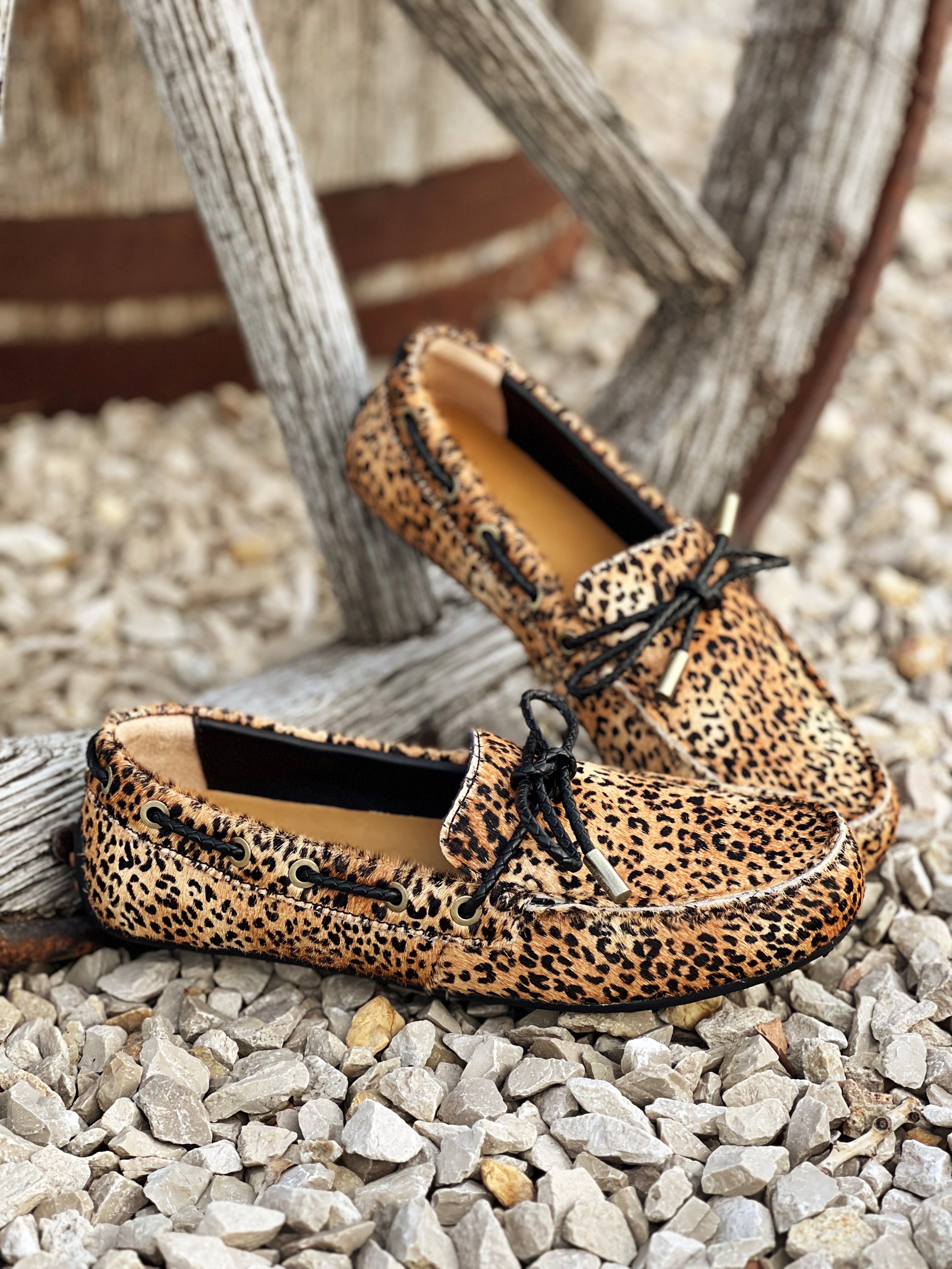 The Leopard Moccasin Shoe