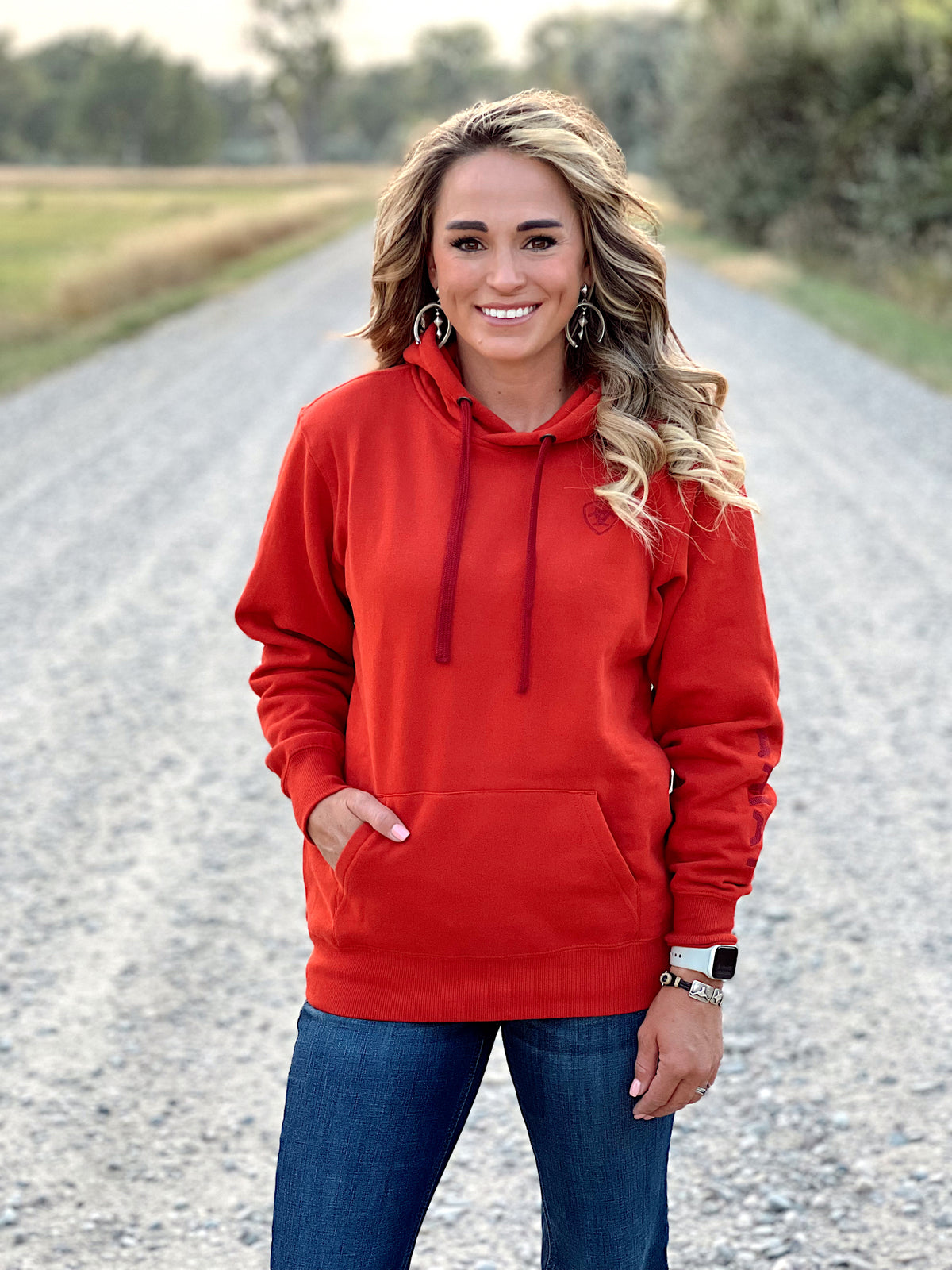 The Auburn Hoodie in Dark Red