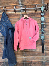 The Oakley 1/2 Zip Hoodie in Mauve