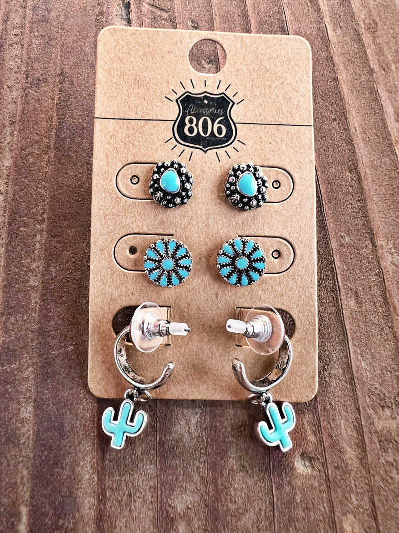 The Cactus Earring Set