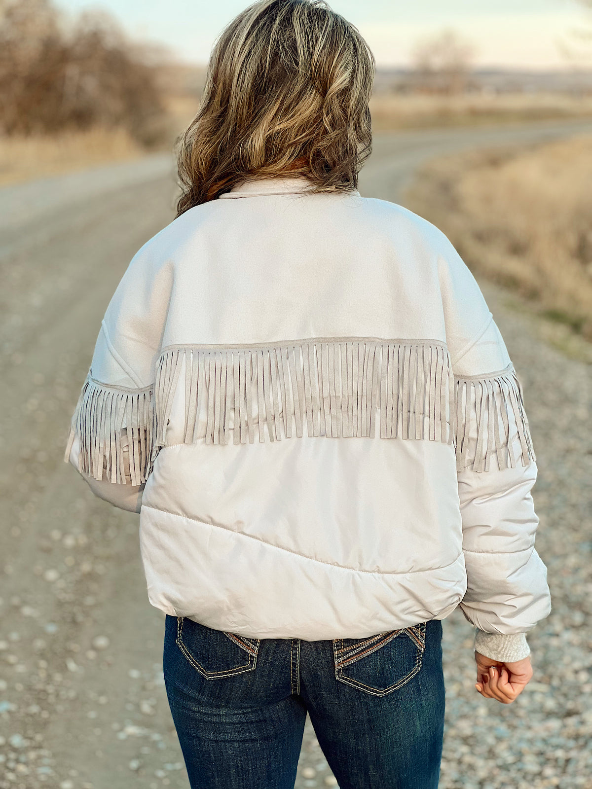 The Stetson Fringe Puff Jacket