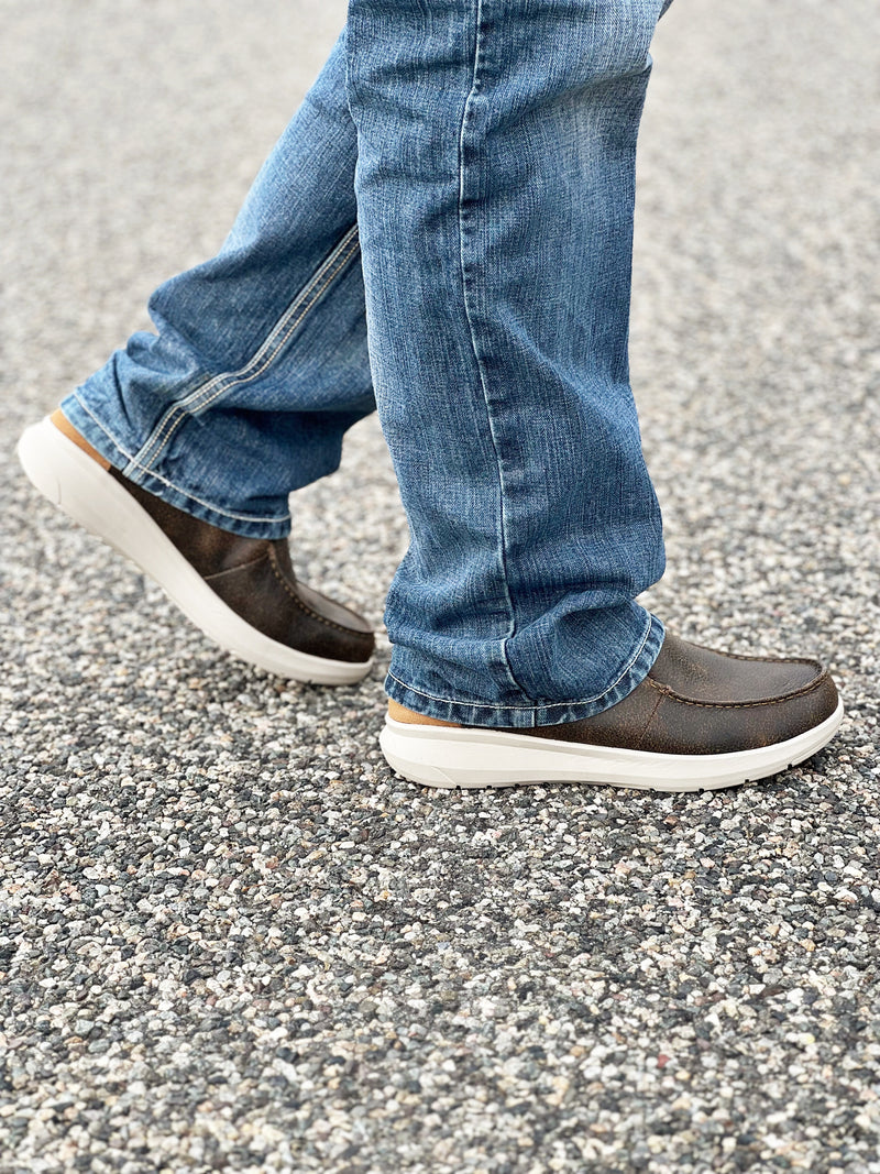 The Mens Brown Leather Slip On Shoe