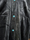 The Velvet Button Up in Black