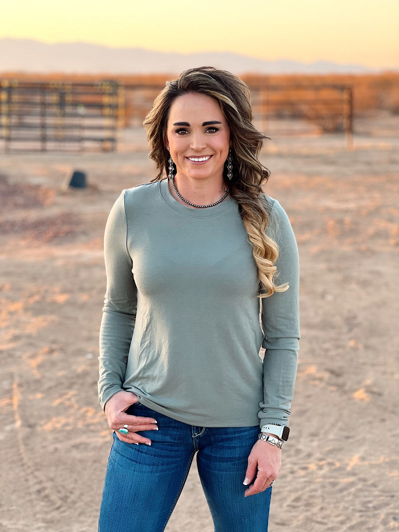 The Redding Long Sleeve in Sage