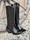The Casanova Boot in Black Croc