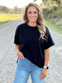 The Knoxville Knit Top in Black