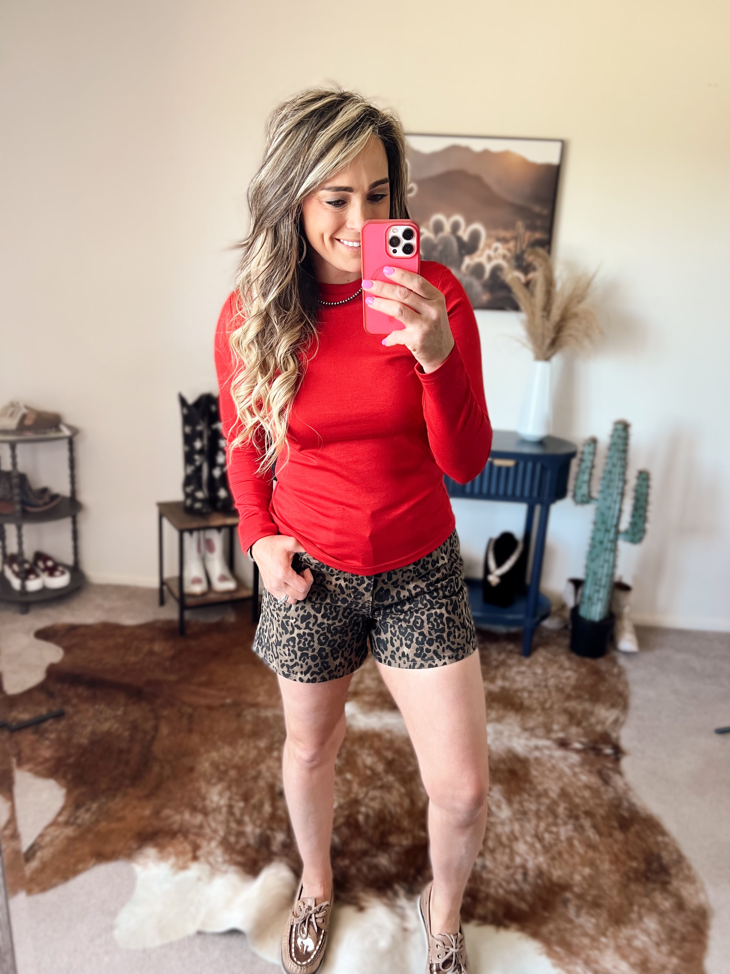 The Judy Blue Leopard Shorts