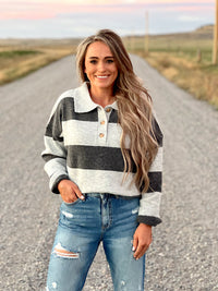 The Dover Quarter Button Sweater