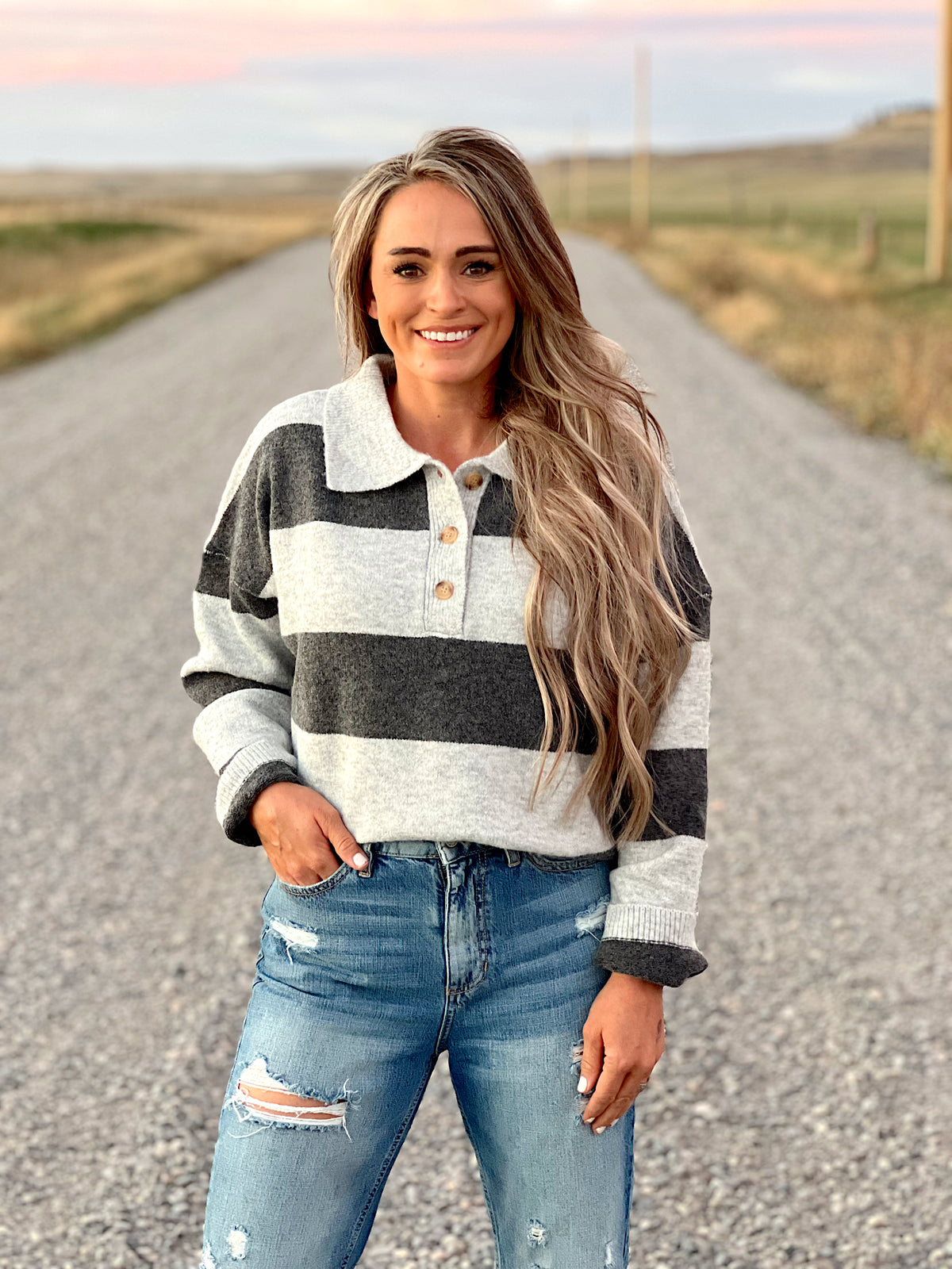 The Dover Quarter Button Sweater