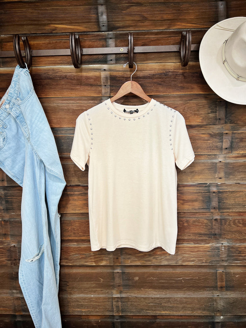 The Cream Studded Tee