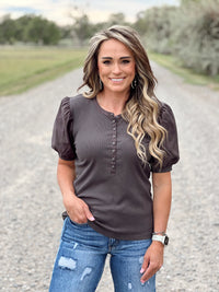 The Red Bluff Top in Charcoal