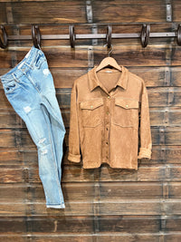 The Suede Button Up Jacket