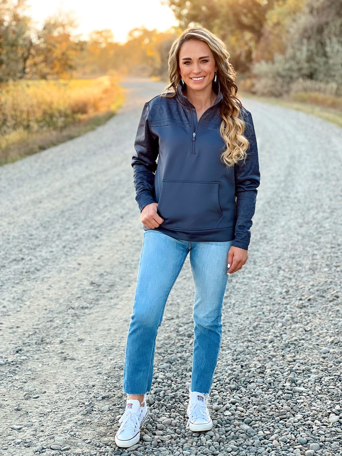 The Navy Aztec Thermal Pullover