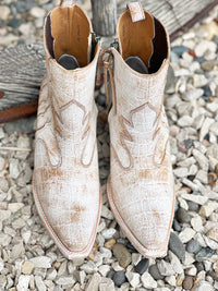 The Jade Boot in Ivory Croc