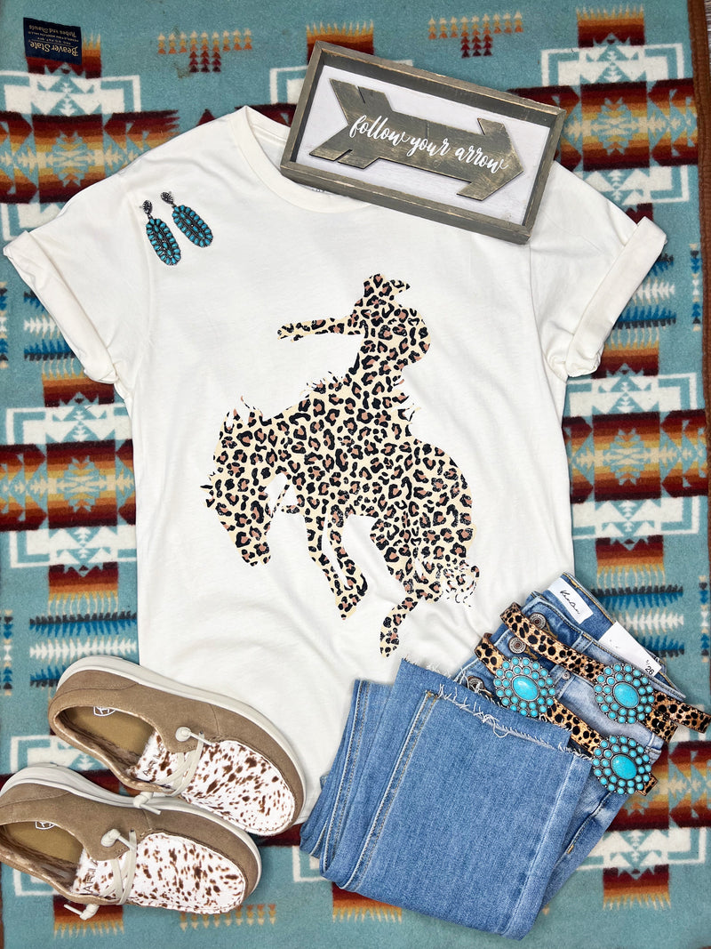 The Leopard Bronc Tee