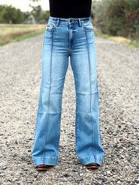 The Pintuck Flare Jean