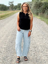 The Beachy Stripe Barrel Jean