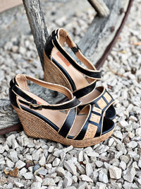 Kelli's Closet Black Wedges Size 7.0