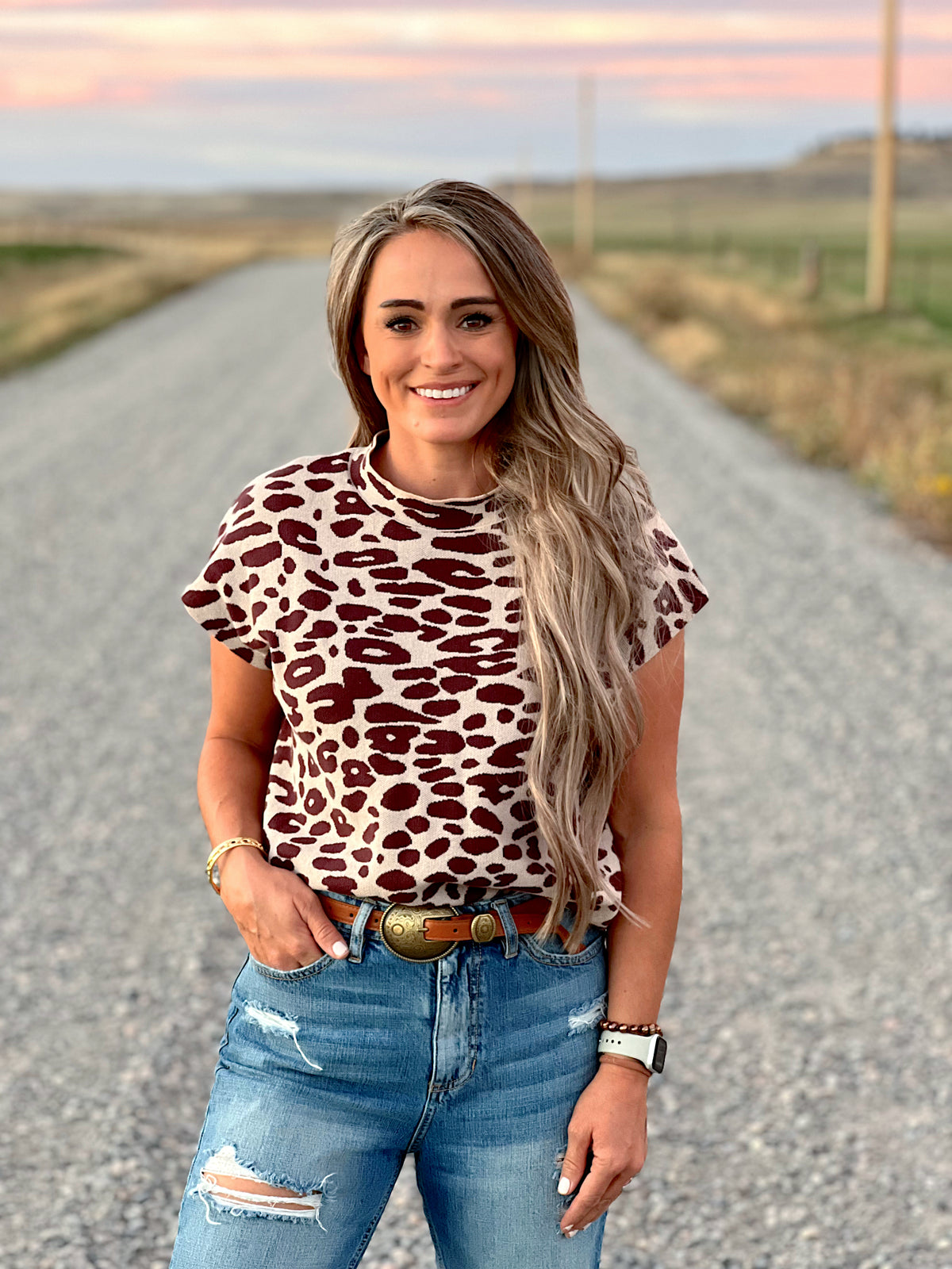 The Leopard Knit Top