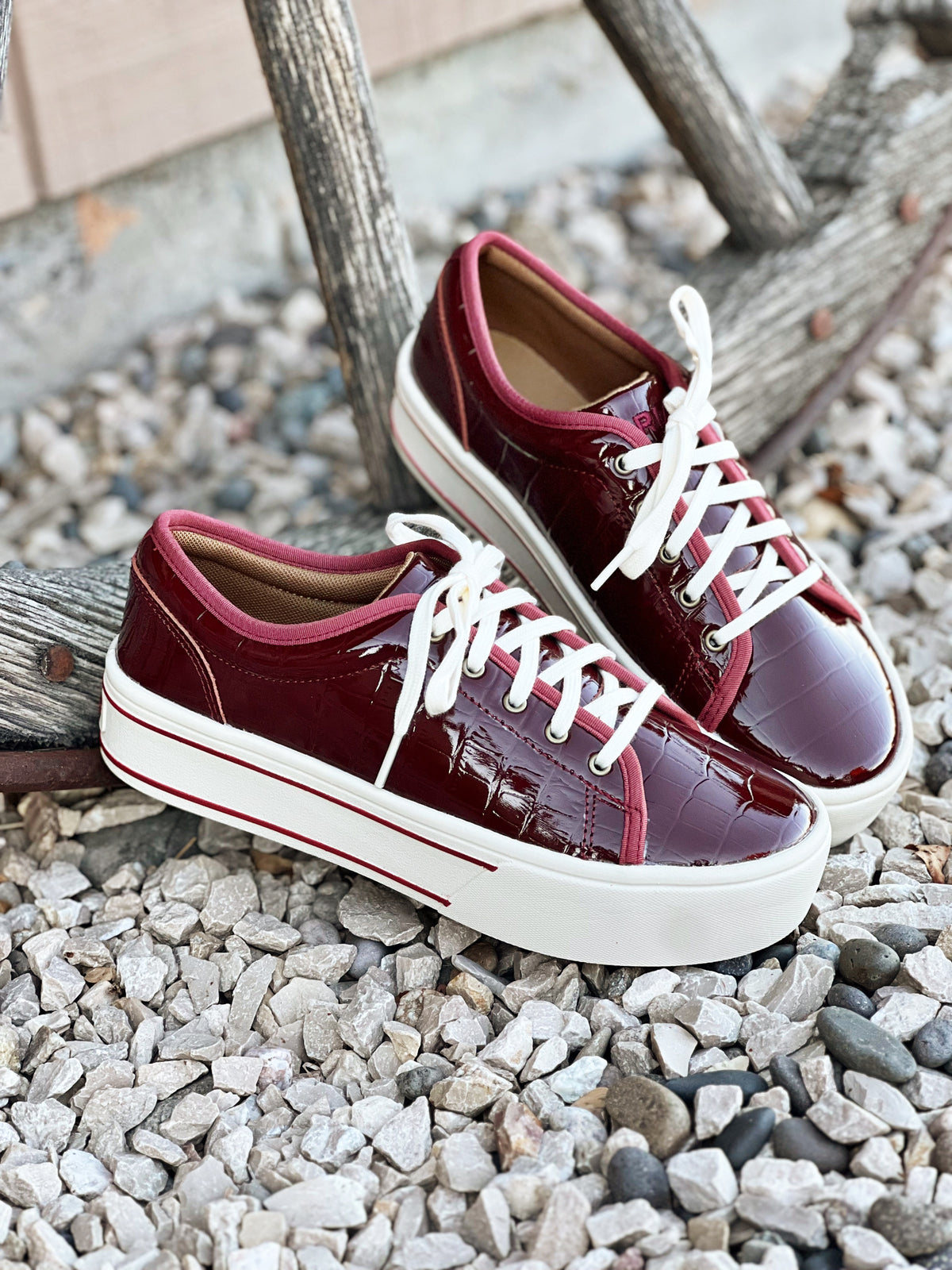 The Red Croc Platform Sneaker