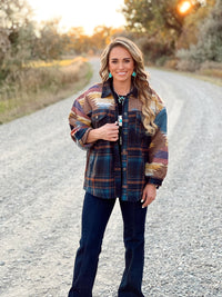 The Western Plaid Button Up Top