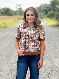 The Western Polo Top