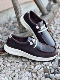 The Women's Waterproof Slip on Shoe in Chocolate Caiman