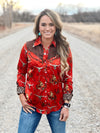 The Red Classic Cowboy Button Up