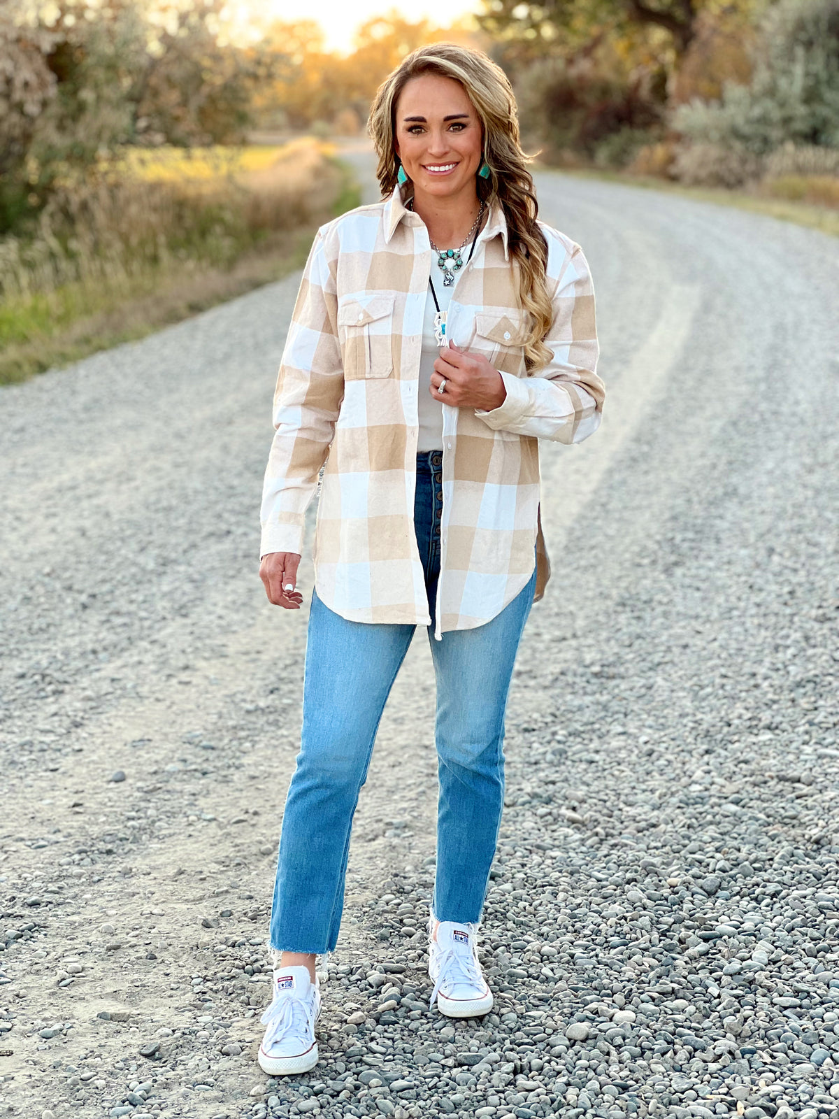 The Ivory Flannel Top