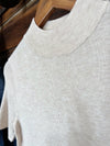 The Ribbed Mock Neck Short Sleeve Sweater
