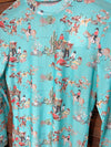 The Turquoise Western Mesh Top