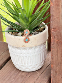 The Copper and Turquoise Adjustable Ring