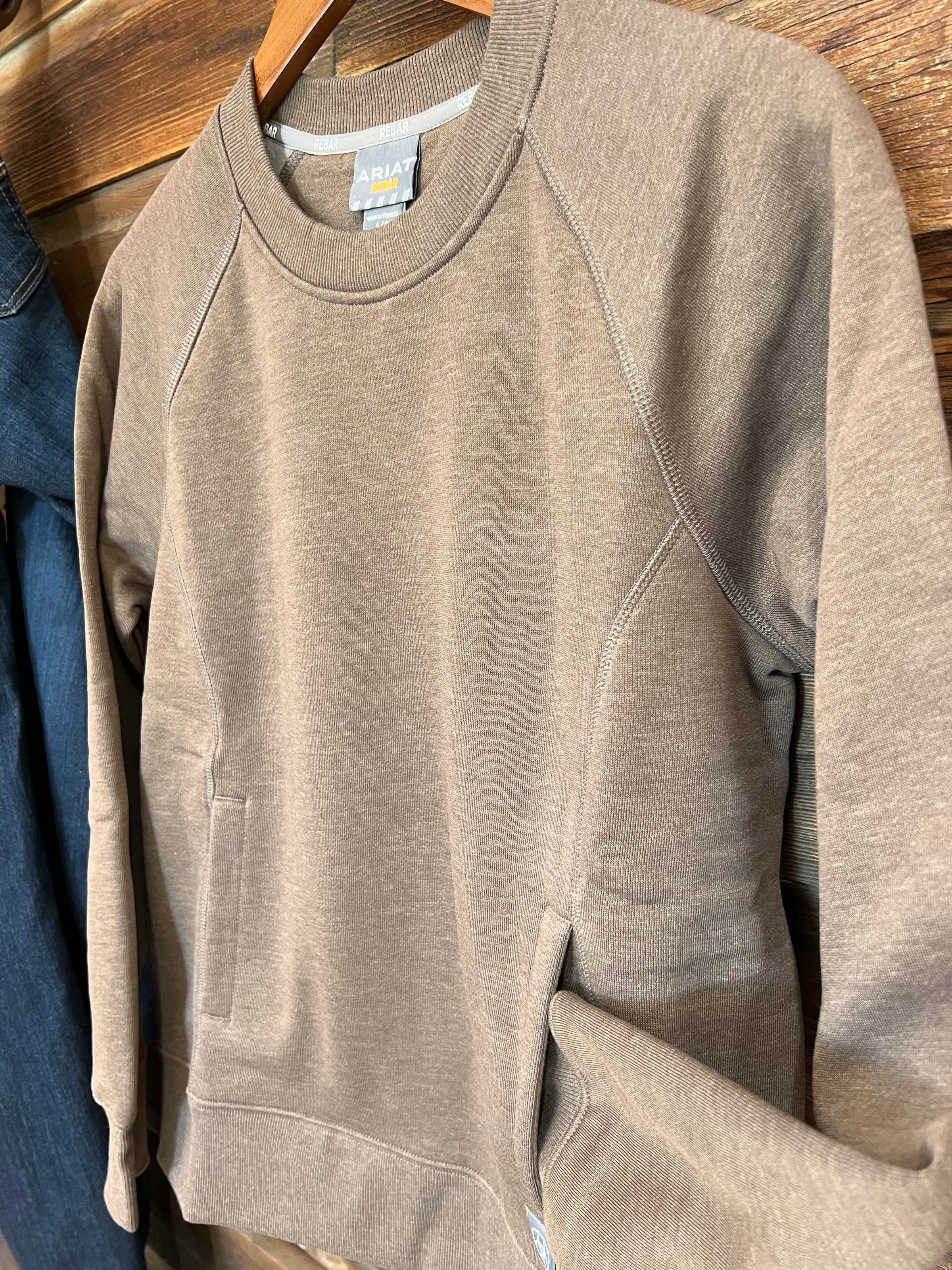 The Rebar Lightweight Fleece Pullover in Chocolate