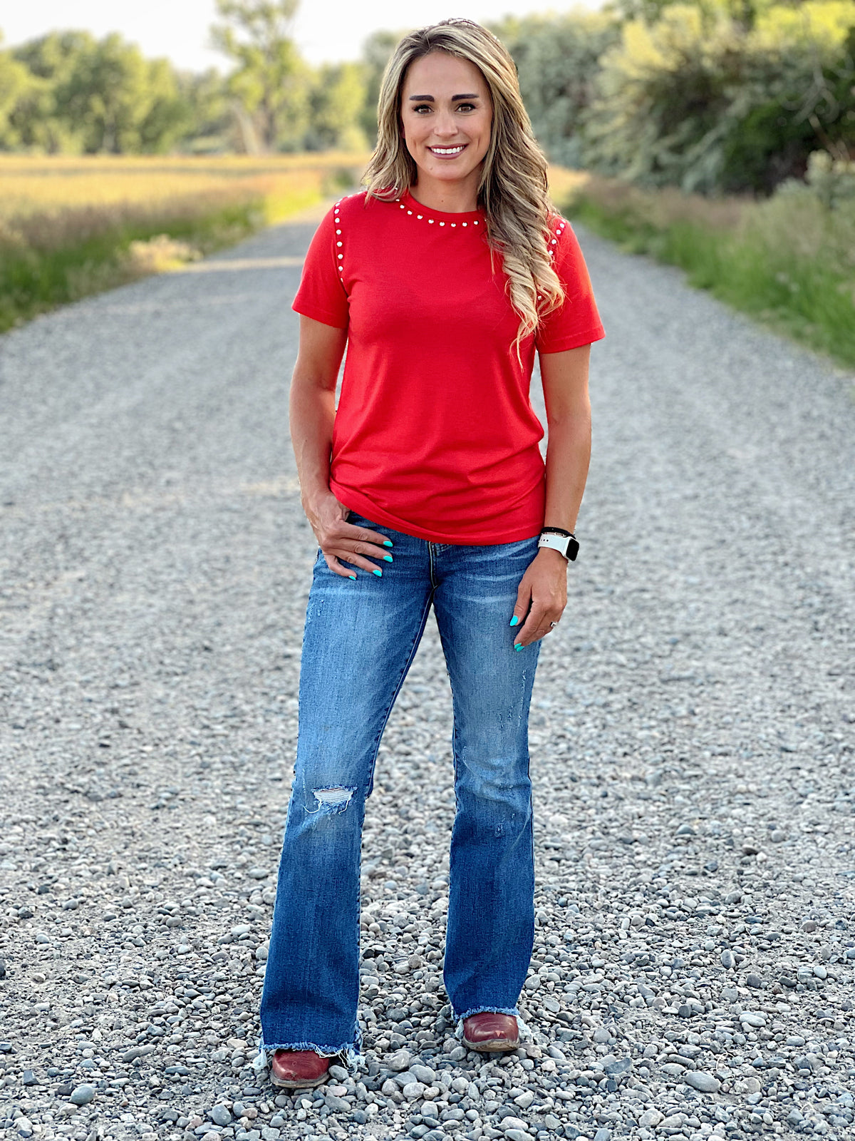 The Red Studded Tee