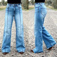 The Pintuck Flare Jean