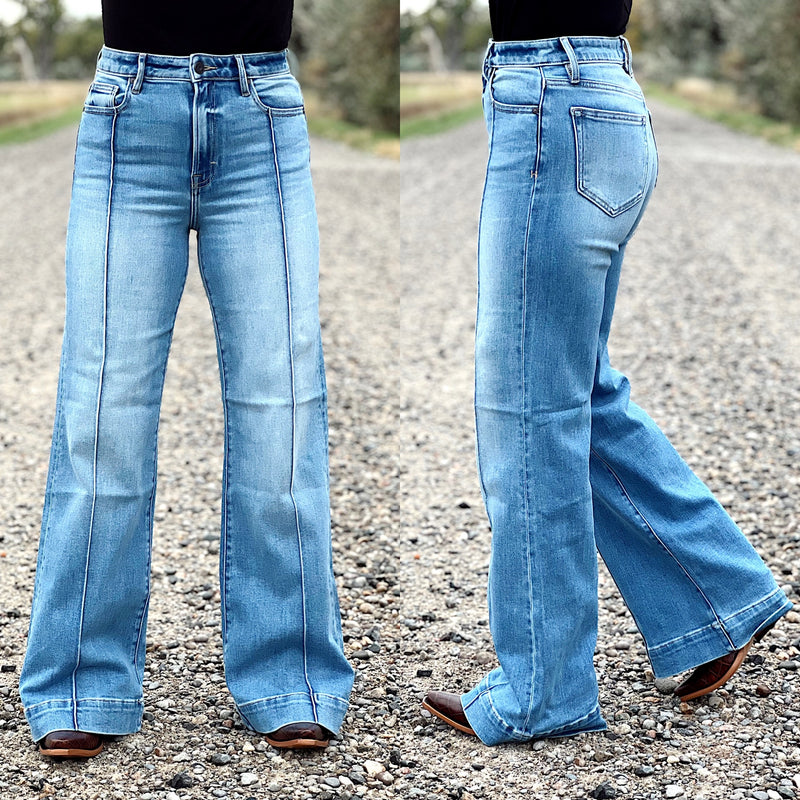 The Pintuck Flare Jean