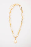 18" 18K Gold Plated Chain Necklace with Horseshoe Pendant
