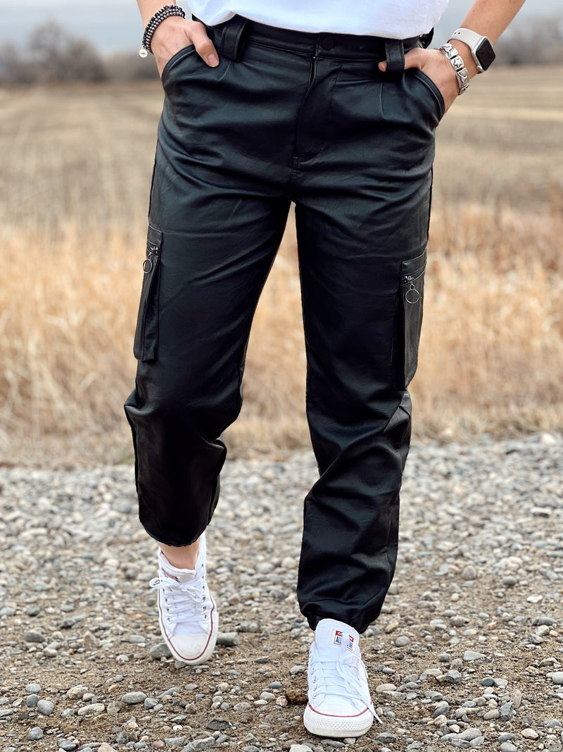 The Faux Leather Jogger Pant