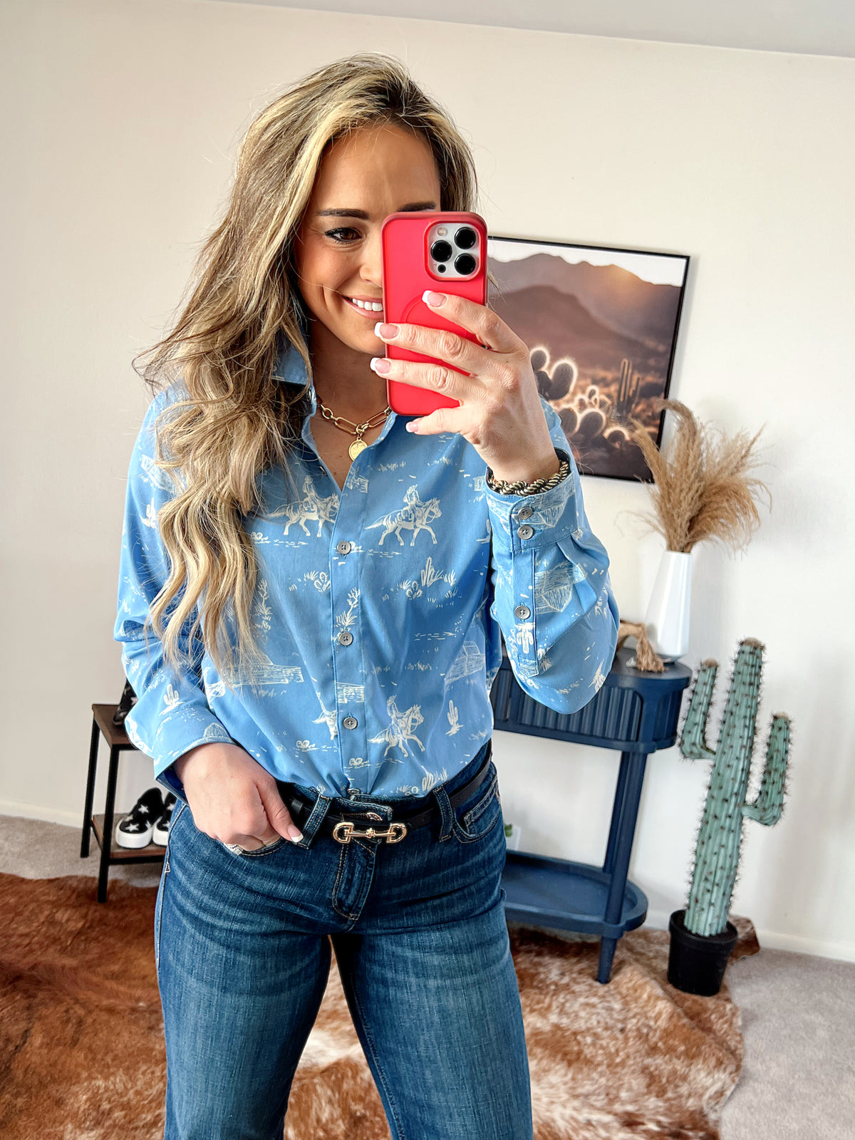 The Home On the Range Button Up