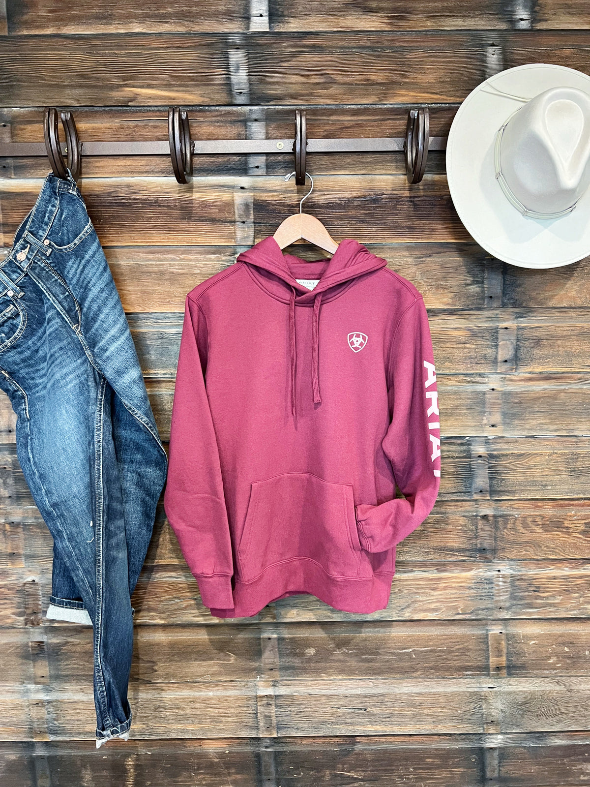 The Auburn Hoodie in Maroon