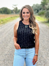 The Stockyards Mesh Tank in Black