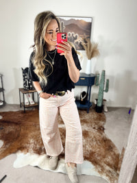 The Blush Leopard Crop Denim Jean