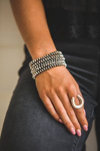 18K Two Toned Plated Adjustable Horsehoe Ring